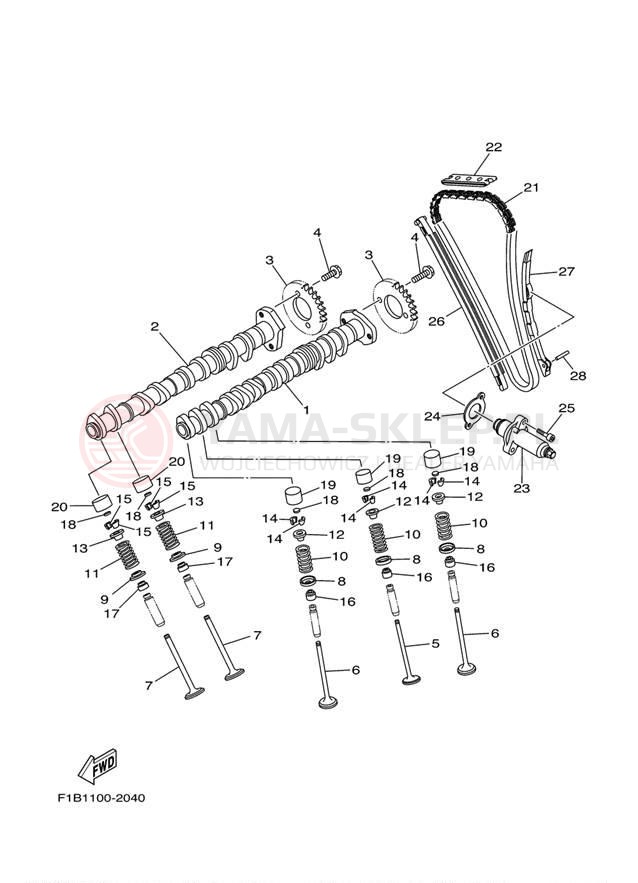 Schemat "zawory" do Yamaha FX1000-F