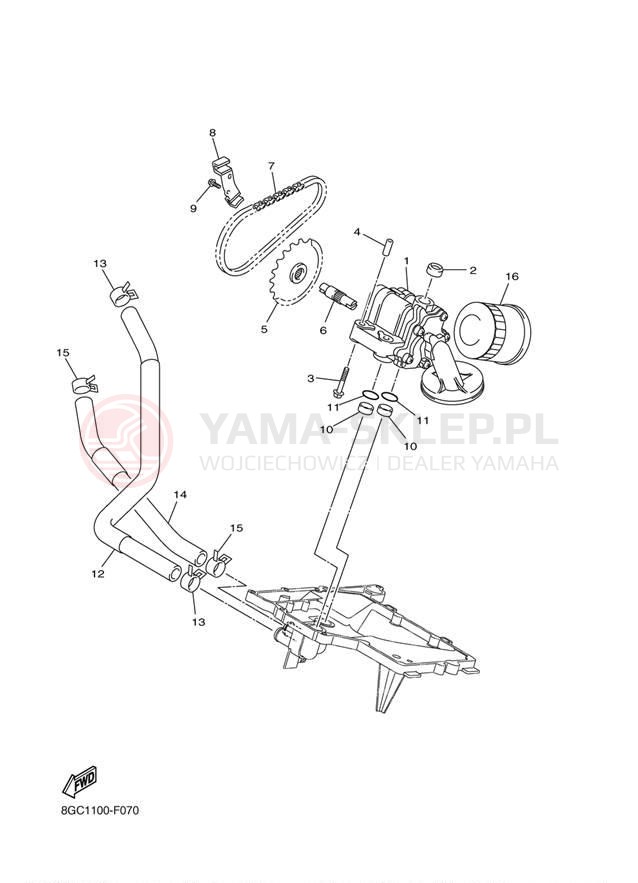 Schemat "Pompa olejowa" do Yamaha VENTURE LITE PZ50VTW