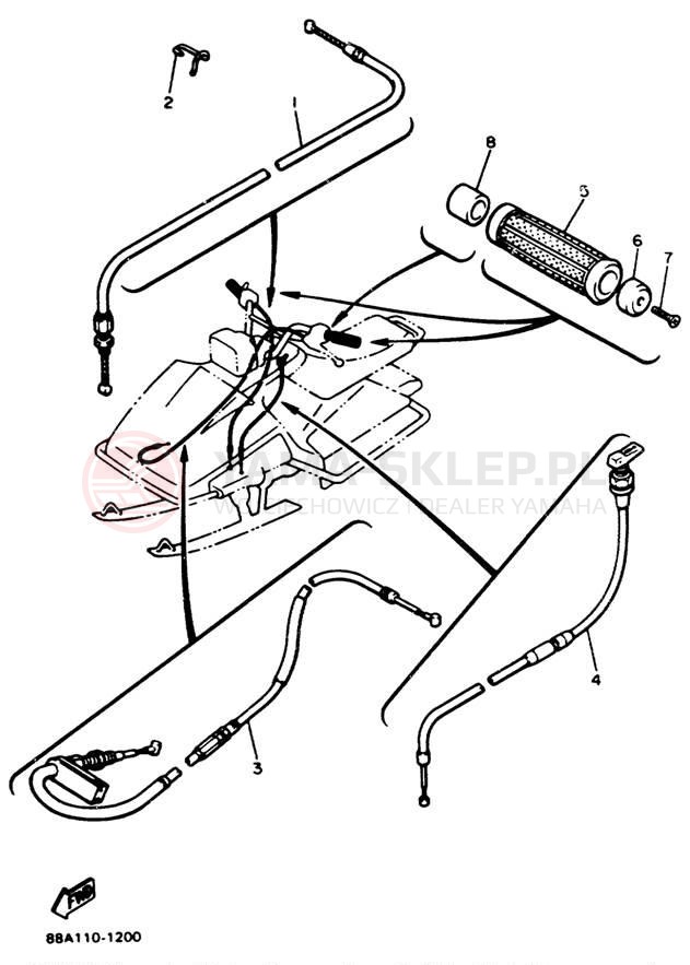 Schemat "Układ chlodzenia" do Yamaha SNOSPORT SV125R