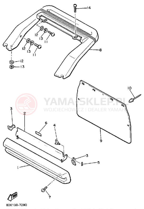 Schemat "zderzak" do Yamaha PHAZER PZ480M