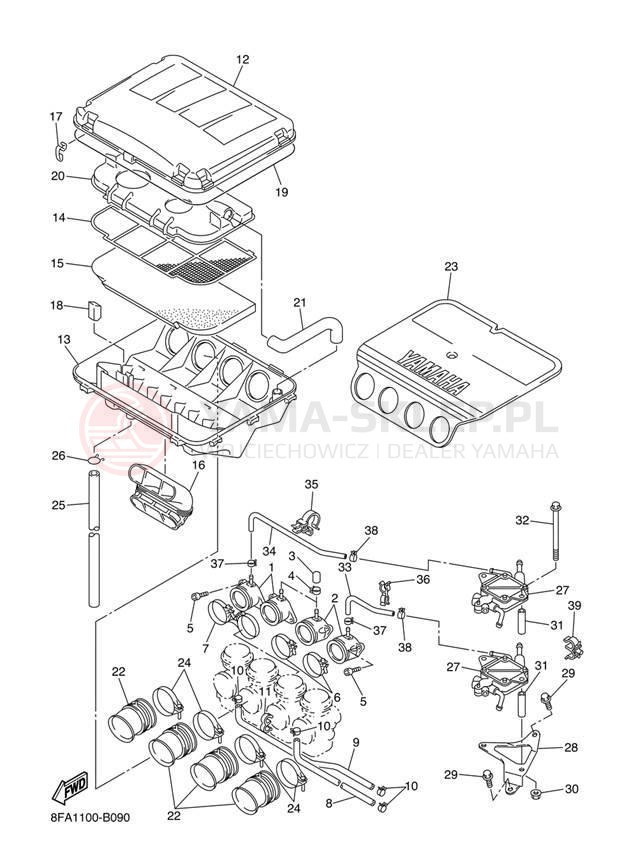 Schemat "Wtrysk paliwa" do Yamaha RX-1 MOUNTAIN RX10MJ/RX10MSJ