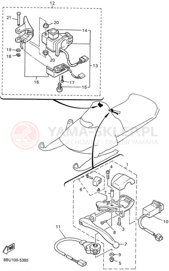 Schemat "układ elektryczny" do Yamaha VMAX-4 MOUNTAIN MAX VX800STW