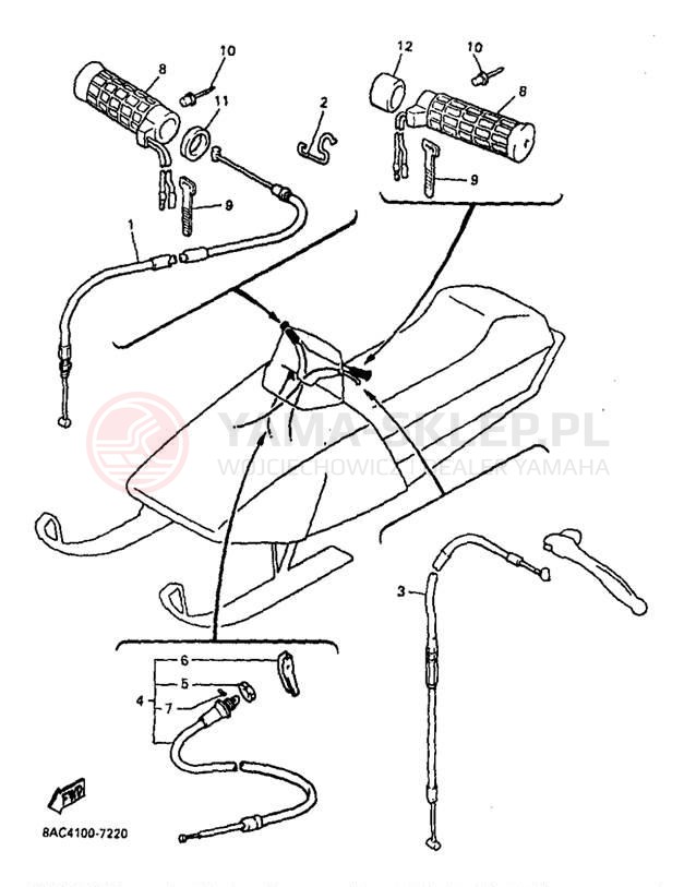 Schemat "Układ chlodzenia" do Yamaha VK540 II VK540EB