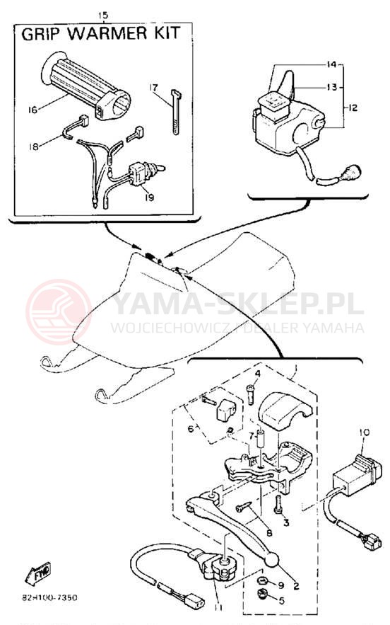 Schemat "układ elektryczny" do Yamaha VK540 VK540EN