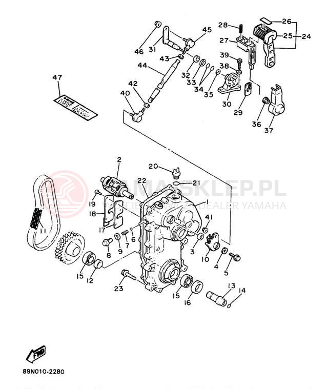 Schemat "Układ napędowy" do Yamaha VK540 II VK540EA