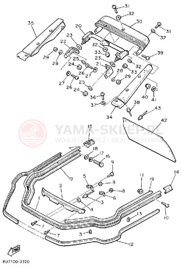 Schemat "zderzak" do Yamaha SRV SR540G