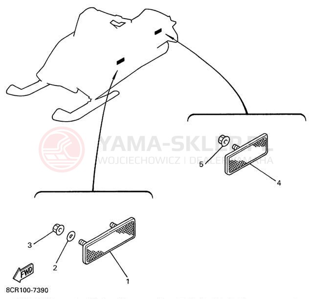 Schemat "układ elektryczny" do Yamaha VMAX 600 VX600C/VX500C