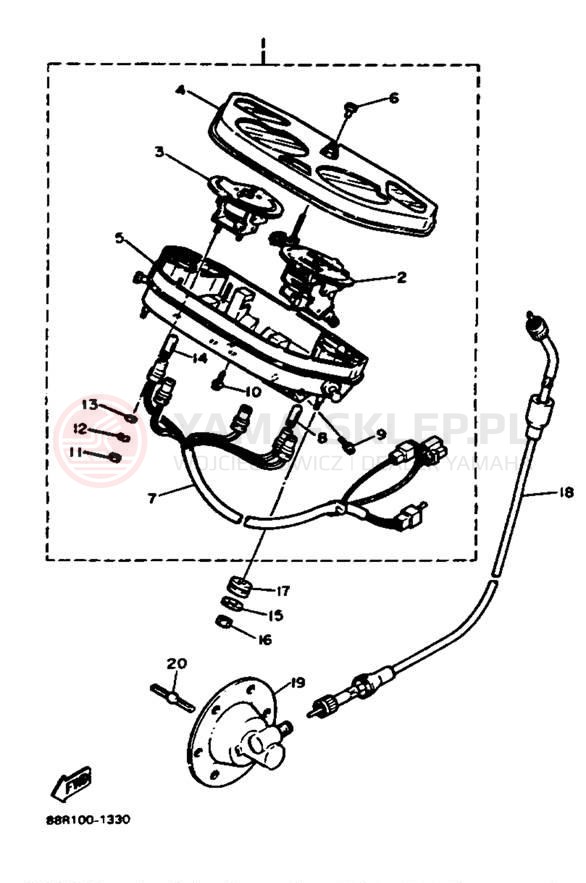 Schemat "licznik" do Yamaha EXCITER II EX570R
