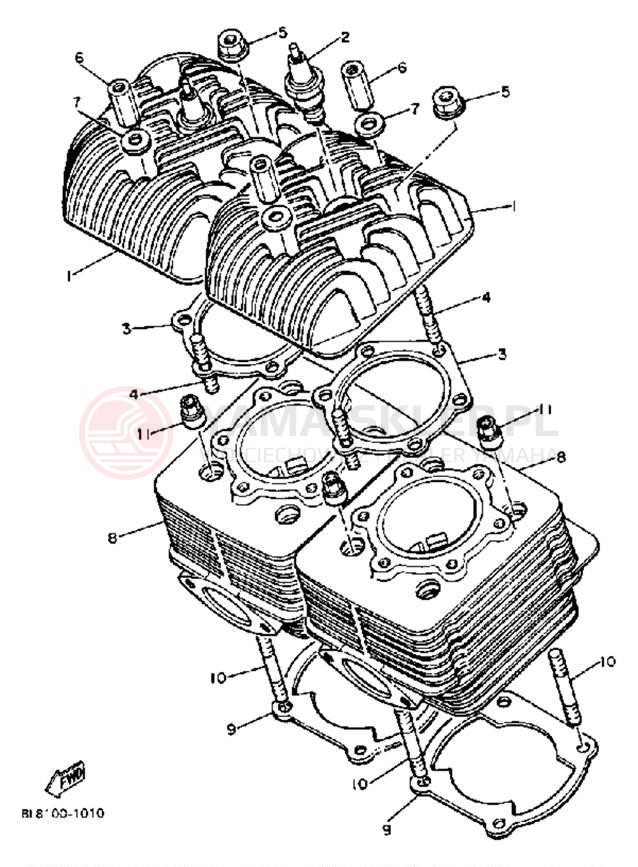 Schemat "cylinder" do Yamaha SS440 SS440H