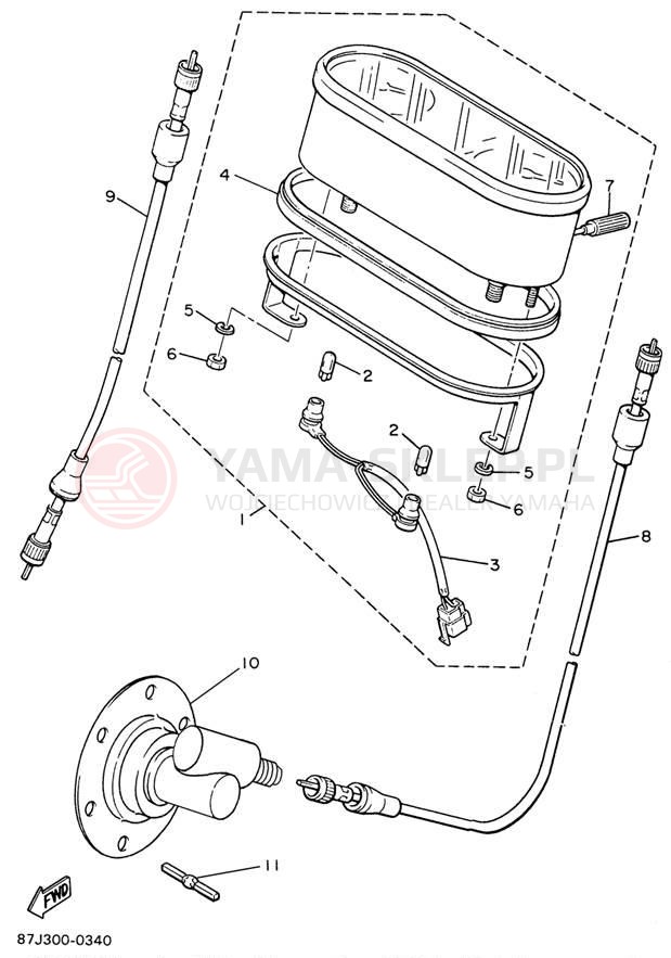 Schemat "licznik" do Yamaha PHAZER II PZ480W