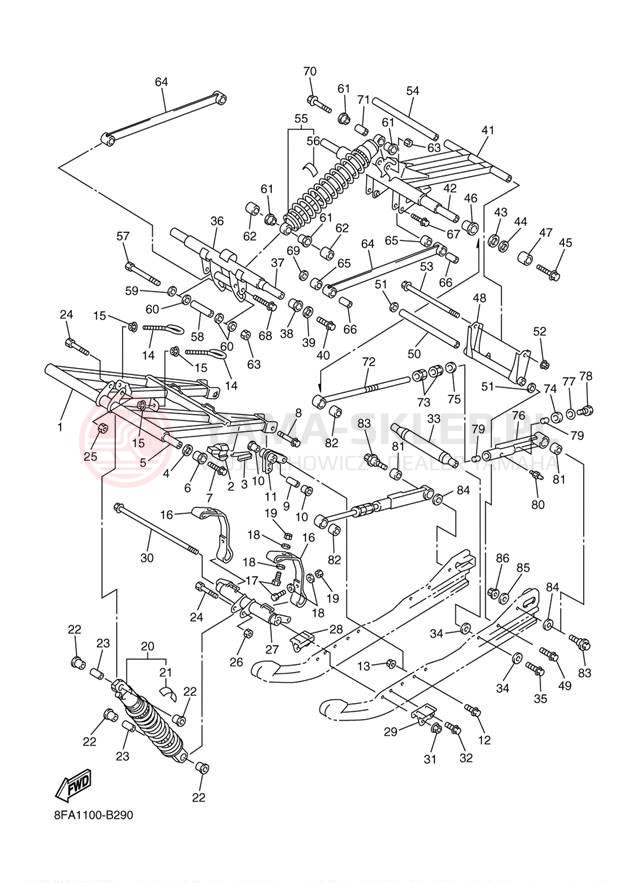 Schemat "Zawieszenie gąsiennicy" do Yamaha RX-1 LE RX10SH/RX10MSH