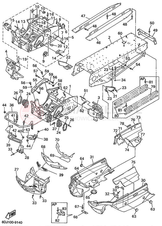 Schemat "rama" do Yamaha PHAZER 500 PZ500C