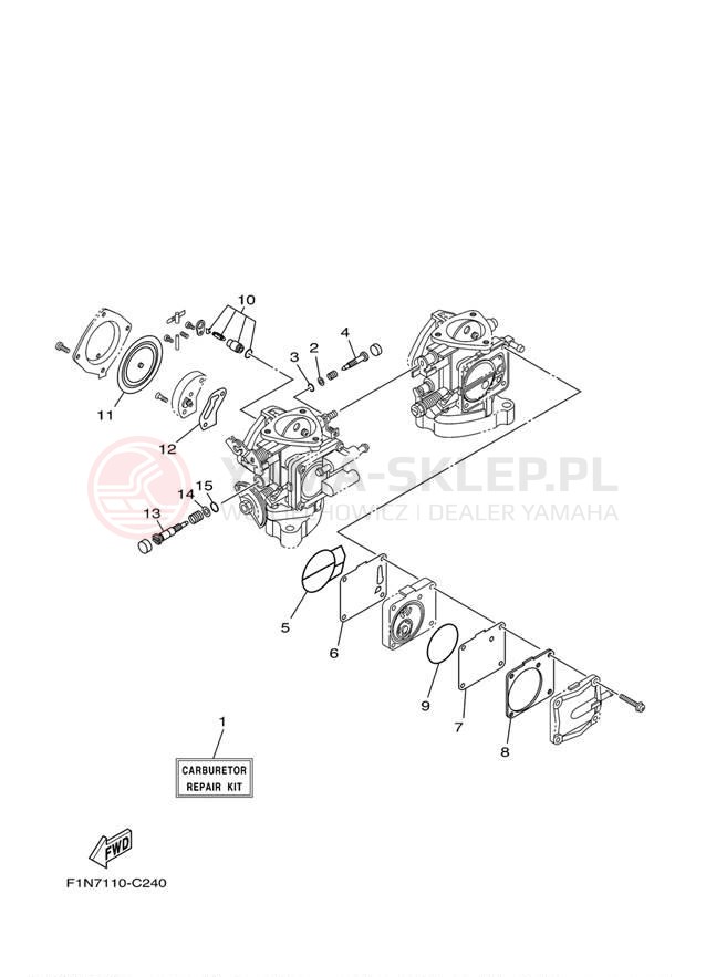 Schemat "Zestaw naprawczy" do Yamaha SJ700BH