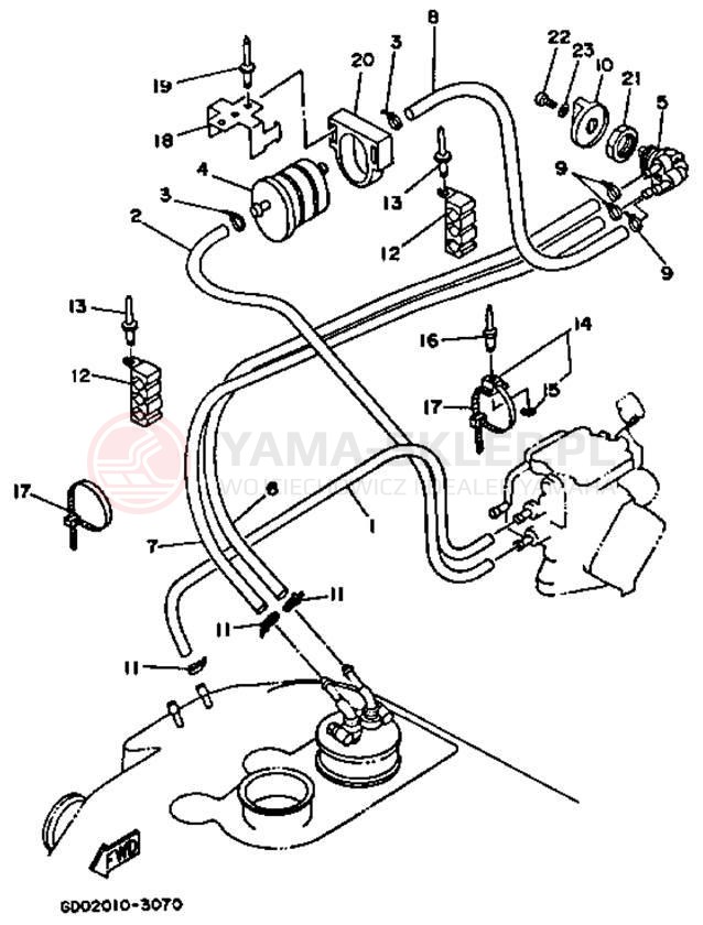 Schemat "Filtr paliwa" do Yamaha WAVE RUNNER PRO VXR WRB700R