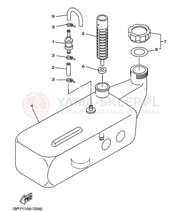Schemat "Miska olejowa" do Yamaha WAVE RUNNER GP760 GP760V