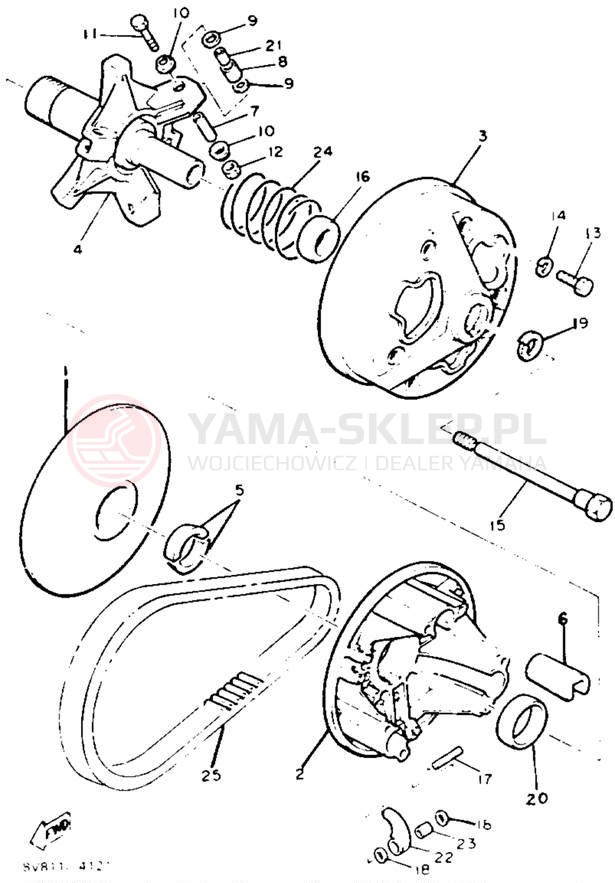 Schemat "PRIMARY SHEAVE" do Yamaha XLV XL540K