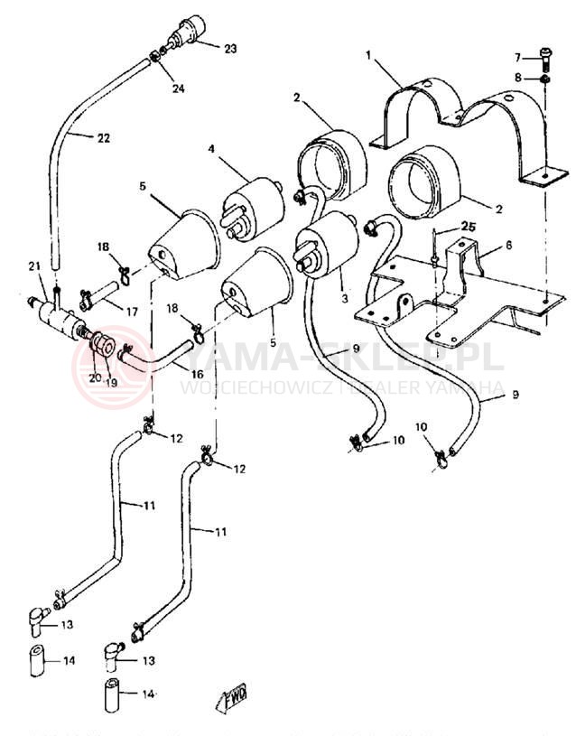 Schemat "GPX SR KIT PARTS" do Yamaha GPX338G/GPX433G