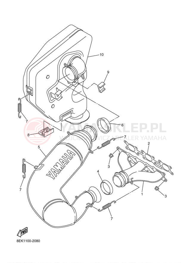 Schemat "Wydech końcowy" do Yamaha SX VIPER MOUNTAIN SXV70ML
