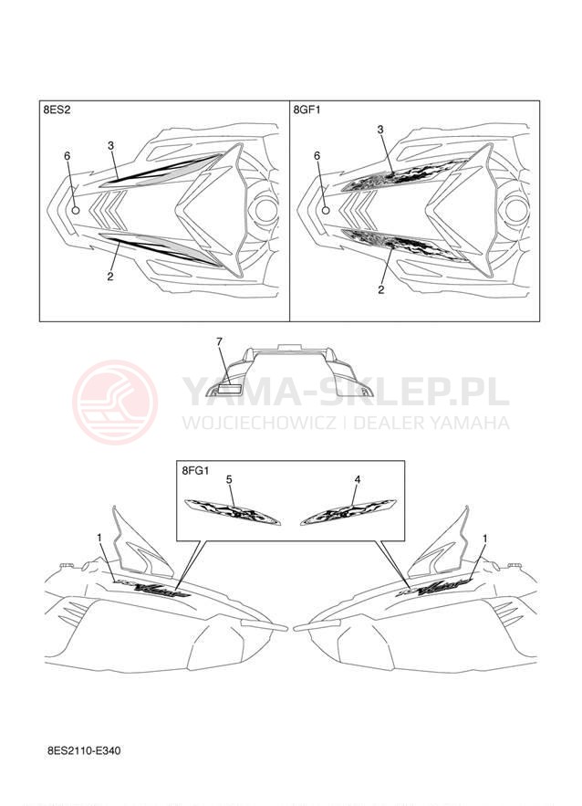 Schemat "naklejki" do Yamaha NYTRO RS90NL/RS90L