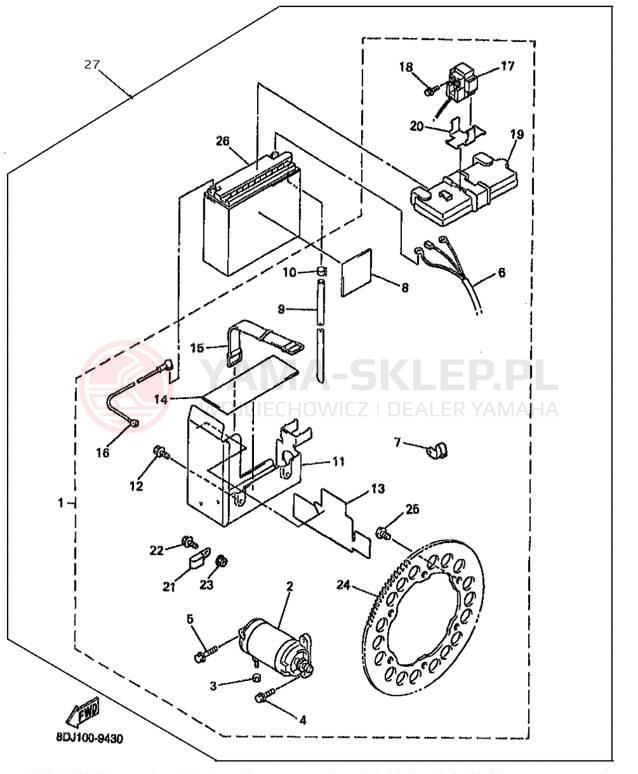 Schemat "układ elektryczny" do Yamaha PHAZER 500 PZ500C