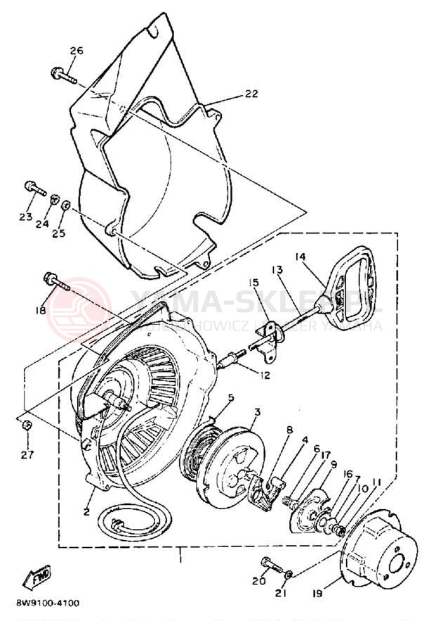 Schemat "rozrusznik" do Yamaha EXCEL III EC340M