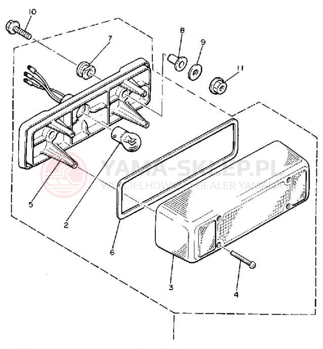 Schemat "lampa tył" do Yamaha OVATION LE CS340ES