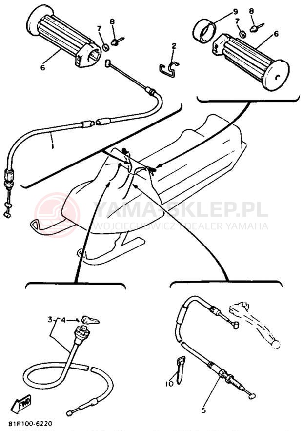Schemat "Układ chlodzenia" do Yamaha XLV XL540N