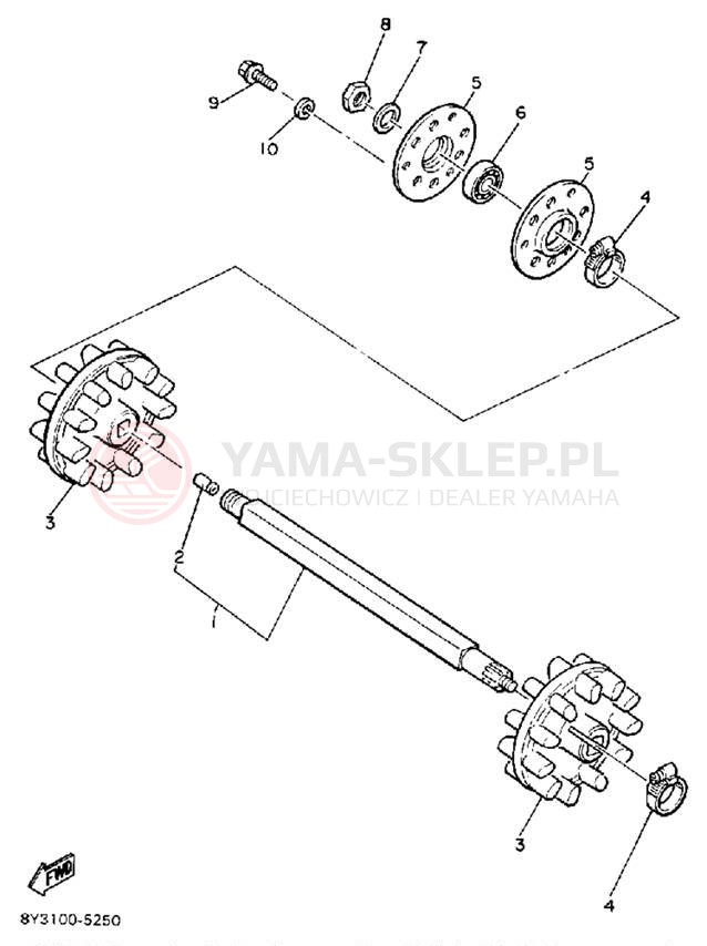 Schemat "Układ napędowy" do Yamaha EXCEL III EC340M