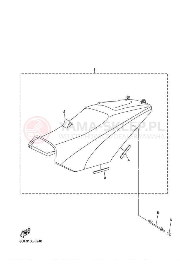 Schemat "siedzenie" do Yamaha NYTRO RS90NW