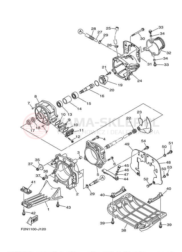 Schemat "JET UNIT" do Yamaha WAVERUNNER VX SPORT VX1100CK