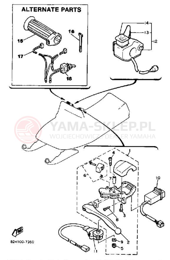 Schemat "układ elektryczny" do Yamaha ENTICER 340 ET340L