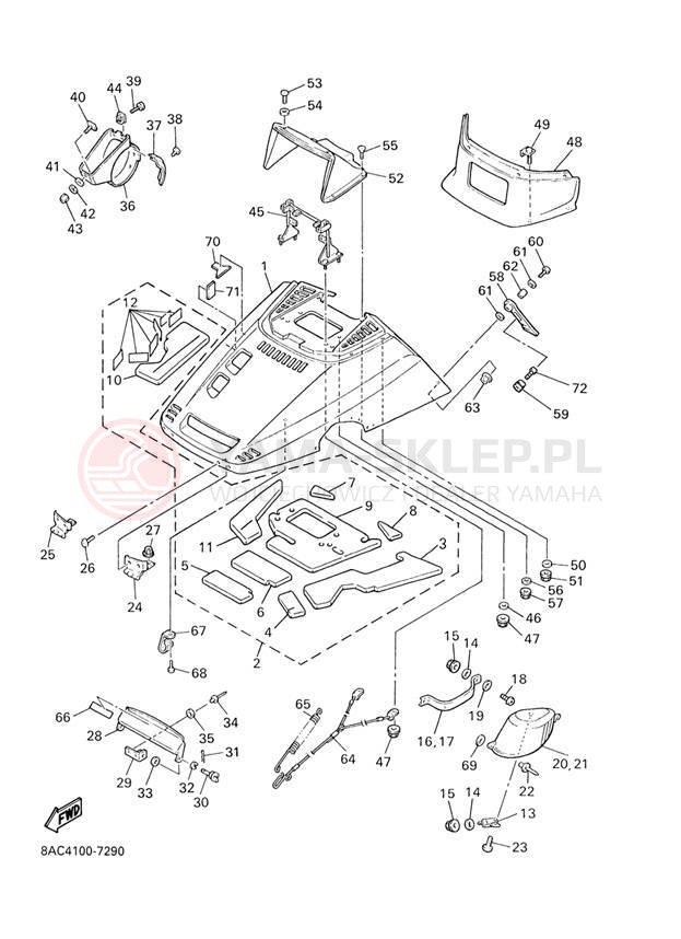 Schemat "Osłony" do Yamaha VK 540 III VK540EH