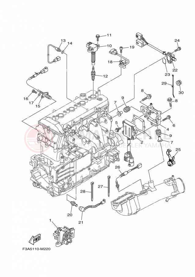 Schemat "układ elektryczny" do Yamaha 212X XAT1800AP/XAT1800BP