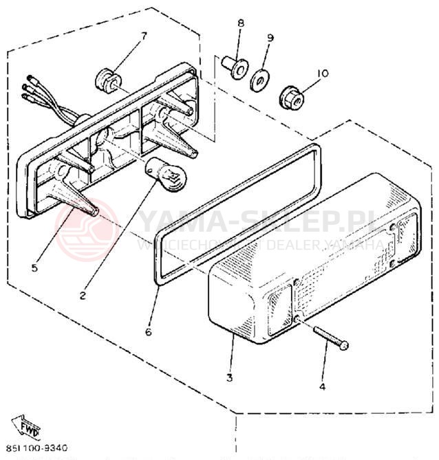 Schemat "lampa tył" do Yamaha OVATION CS340P