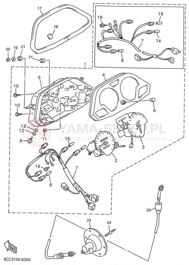 Schemat "licznik" do Yamaha VMAX 600 MOUNTAIN MAX VX600STW