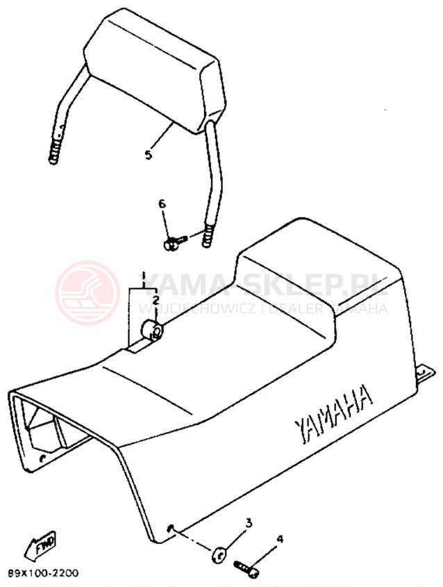 Schemat "siedzenie" do Yamaha ENTICER II LT ET410TRT