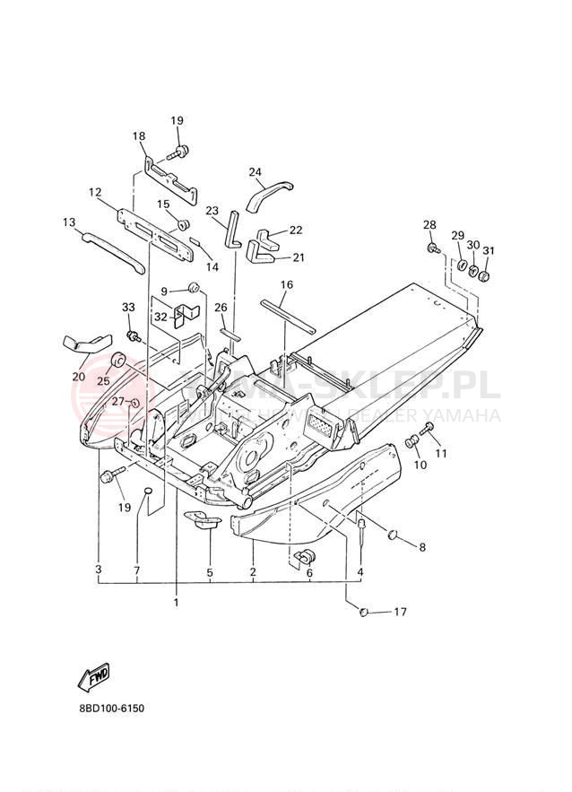Schemat "rama" do Yamaha BR250TF