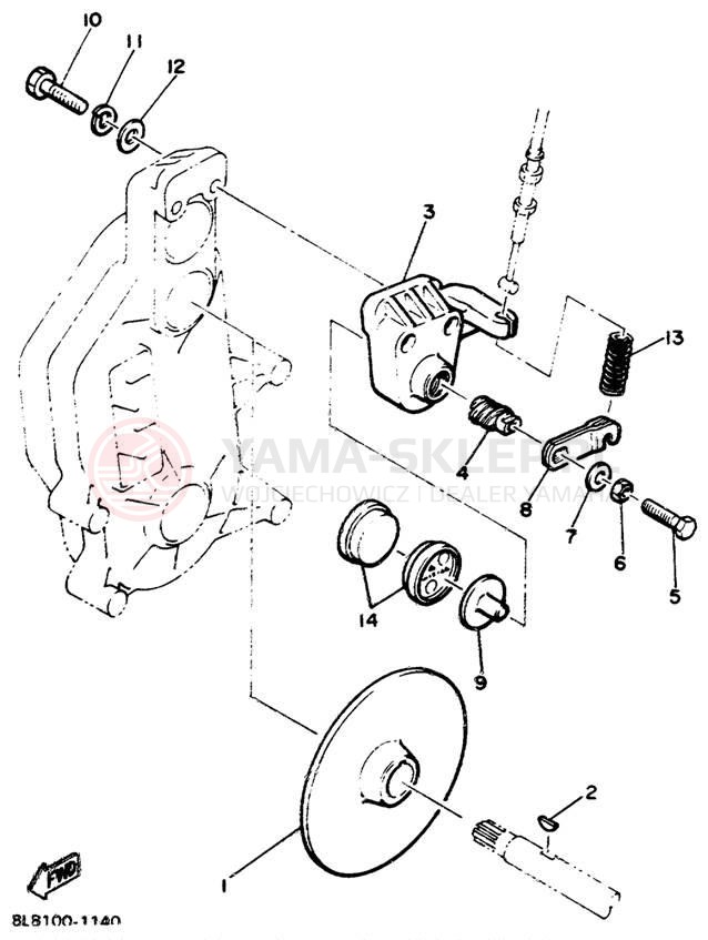 Schemat "hamulec" do Yamaha XLV XL540M