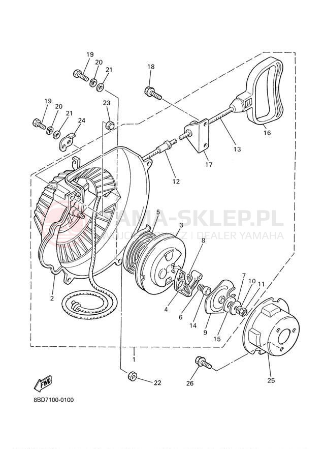 Schemat "rozrusznik" do Yamaha BR250TF