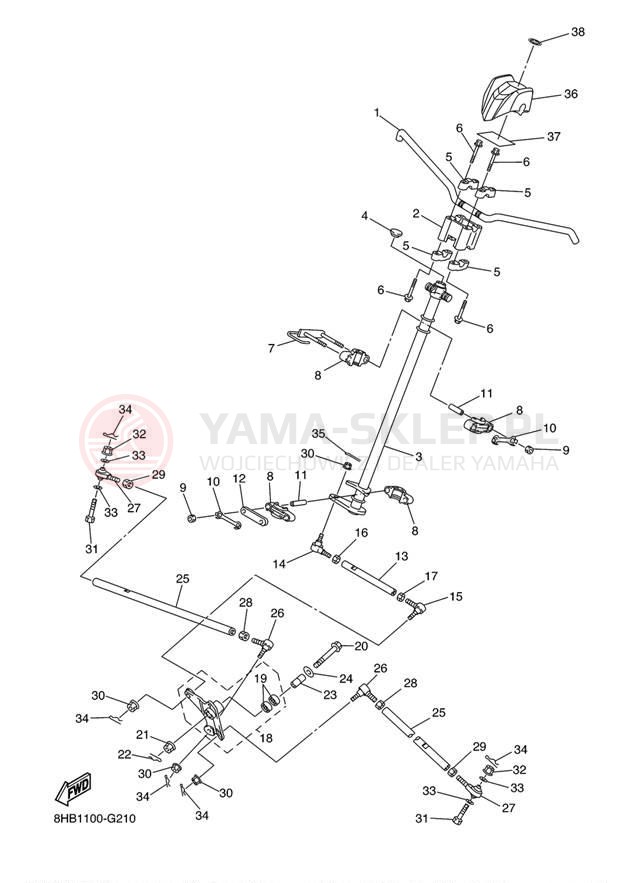 Schemat "Półki zawieszenia" do Yamaha FX NYTRO RTX SE FX10RTRSZL
