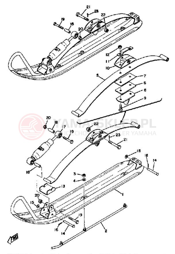 Schemat "płozy" do Yamaha GPX338F/GPX433F