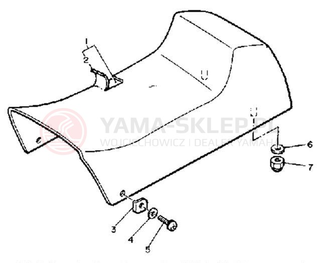 Schemat "siedzenie" do Yamaha EXCEL III EC340H