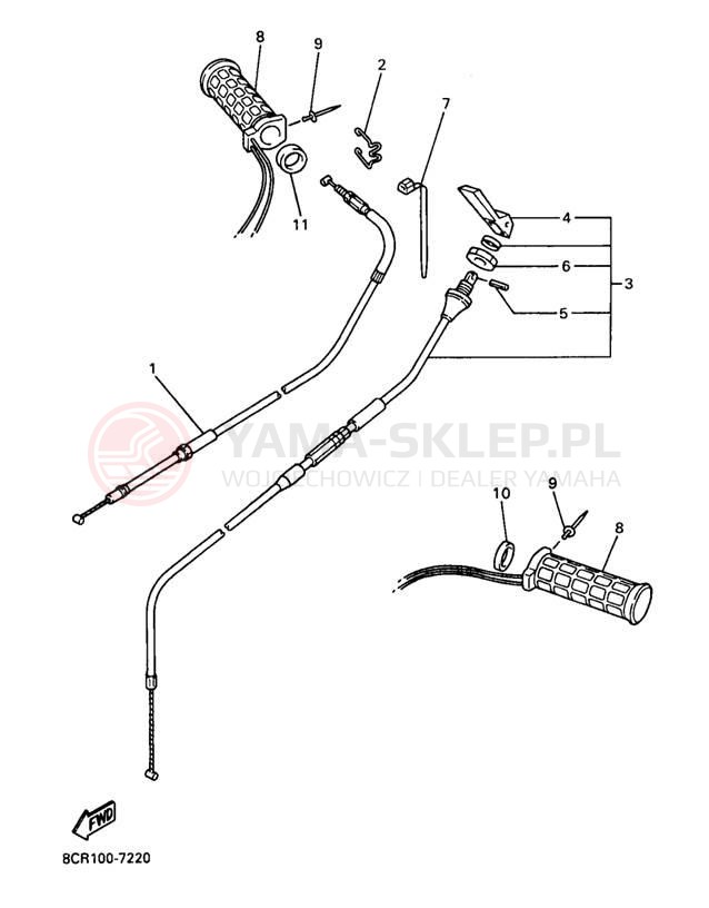 Schemat "Układ chlodzenia" do Yamaha VENTURE 500 VT500B/VT600B