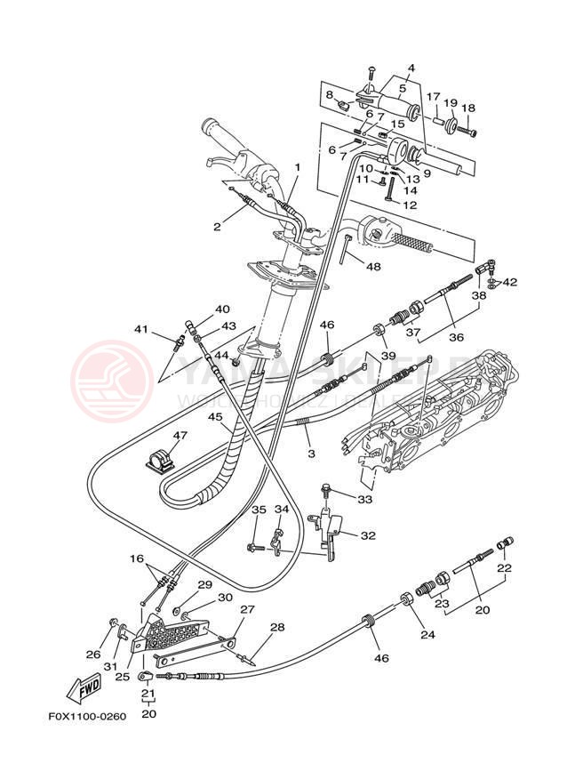 Schemat "Układ chlodzenia" do Yamaha GP1200 GP1200AY