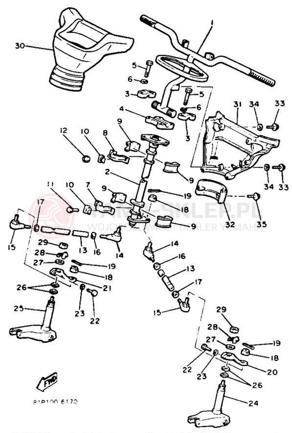 Schemat "Półki zawieszenia" do Yamaha XLV XL540K