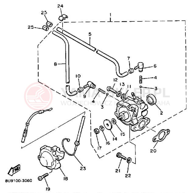 Schemat "Pompa olejowa" do Yamaha V-MAX VMX540J