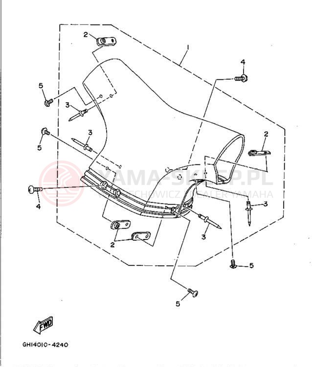 Schemat "Półki zawieszenia" do Yamaha WAVE RAIDER RA700S