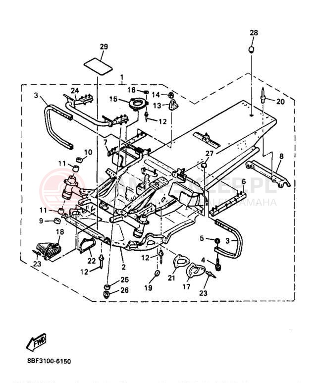 Schemat "rama" do Yamaha PHAZER SS PZ480B