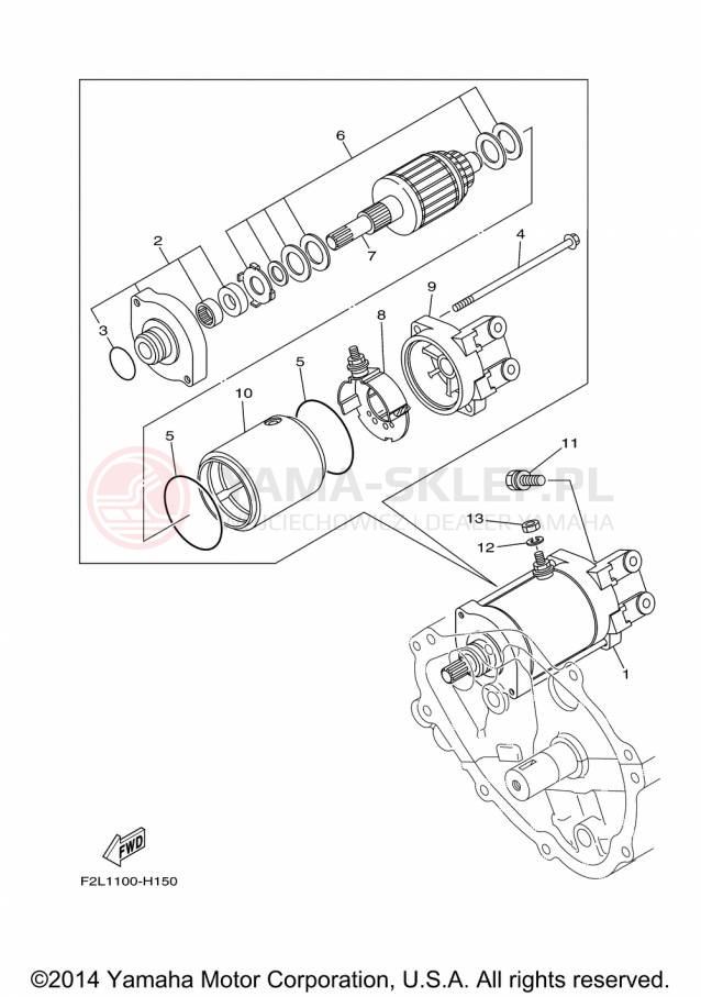 Schemat "rozrusznik" do Yamaha WAVERUNNER V1 VX1100EP