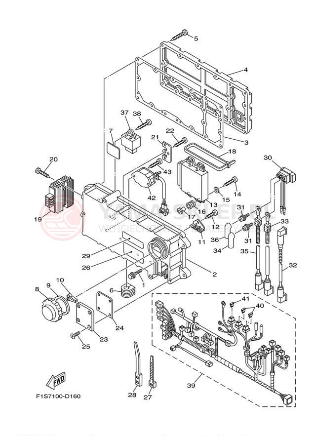 Schemat "układ elektryczny" do Yamaha WaveRunner FX HO FX1100F